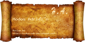 Hodos Adrián névjegykártya