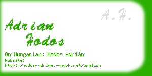 adrian hodos business card